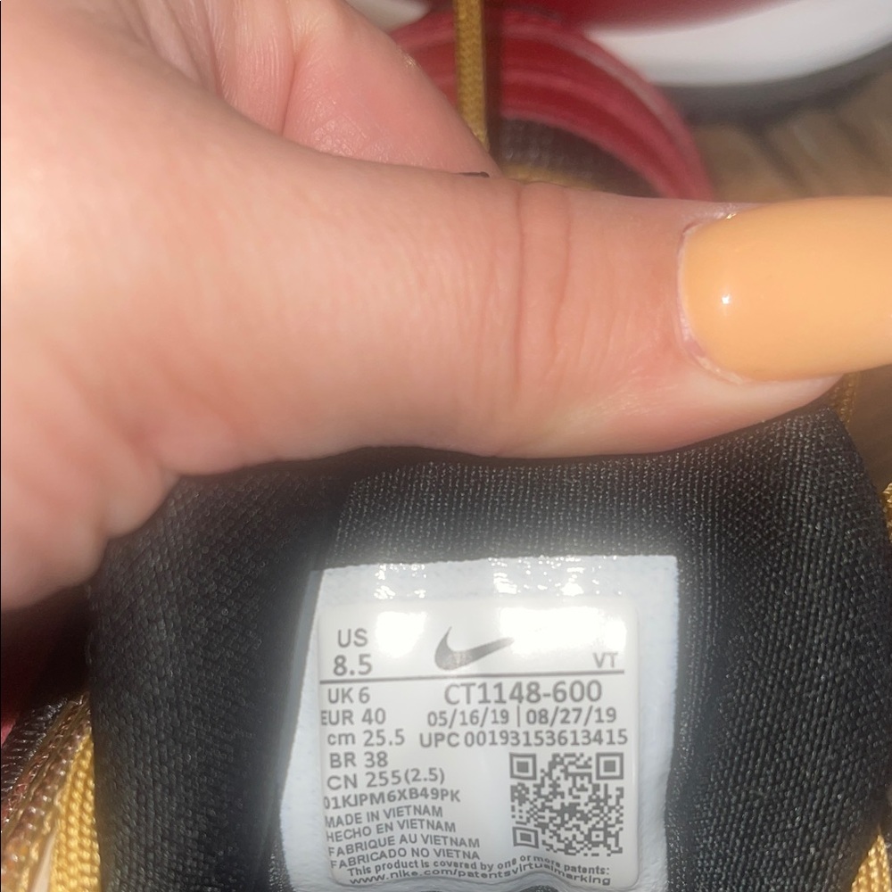 Nike  Air Max 97 Red and Gold Sneakers woman 8.5 - Picture 7 of 7